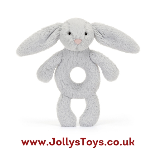 Jellycat Bashful Silver Bunny Ring Rattle